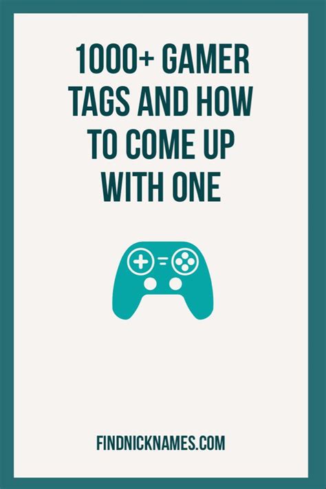 1000+ Cool Gamer Tags and How to Create a Unique .